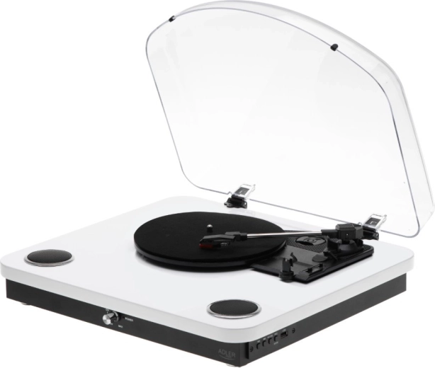 Pick-up ADLER AD 1914 cu Bluetooth și USB, alb