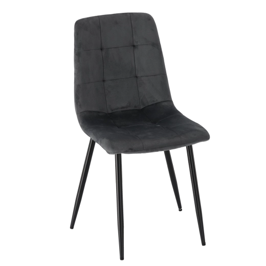 Scaun modern gri din catifea – Gri