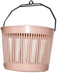Coș rotund pentru cleme cu inel 20 × 15 cm, plastic, mix de culori
