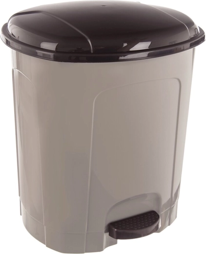 Coș de gunoi cu pedală 5,5 l, maro cafea