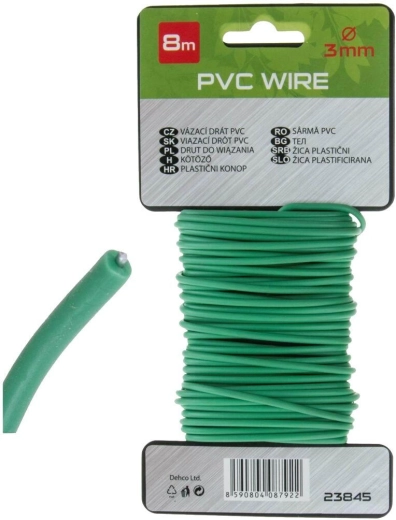 sârmă de legat cauciucată 5 mm, 4 m, verde