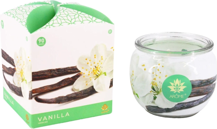 Lumânare parfumată în pahar Vanilie 90 g