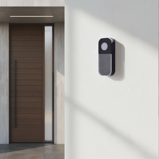 Buton exterior cu IP44 și capac pentru etichetă
