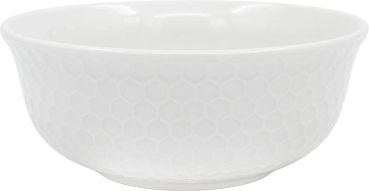 Bol din porțelan Honeycomb 660 ml alb