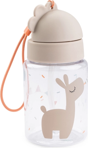 Done by Deer sticlă cu pai Celebration, culoare nisipie, 280 ml