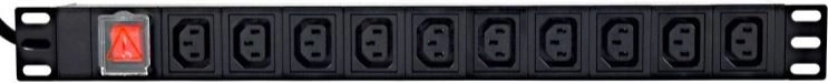 Șină de alimentare rack PDU 10xC13 1U 16A 2m