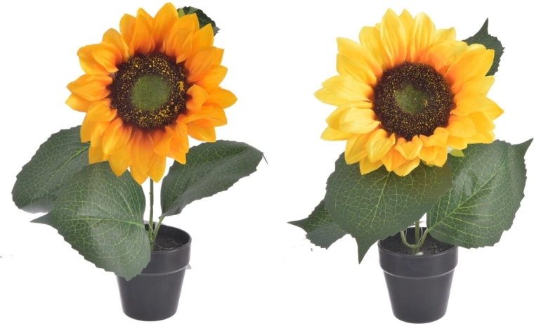 Floare artificială Floarea-soarelui 22 cm (2 variante)
