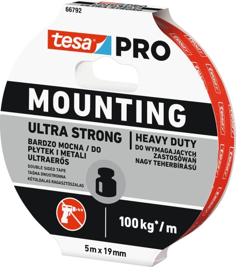 Bandă de montaj Ultra Strong 19 mm × 5 m Tesa