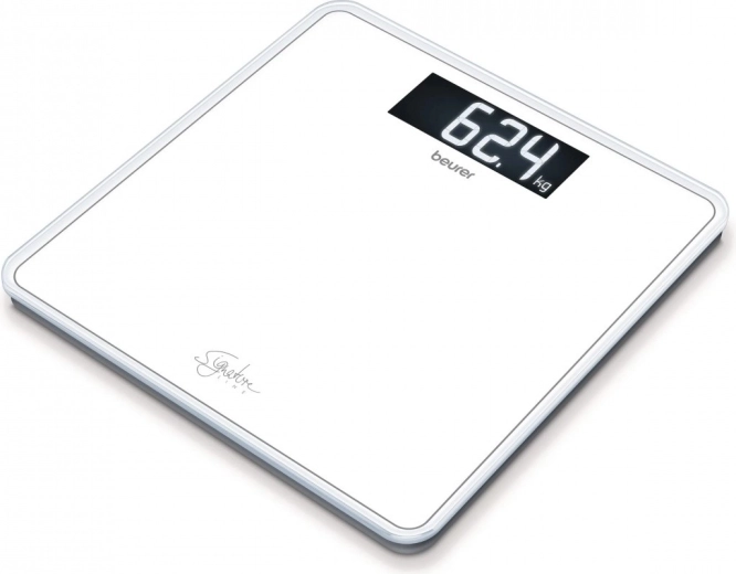Cântar personal din sticlă Beurer SignatureLine GS 400 alb