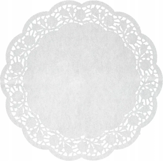 Set de 8 suporturi rotunde din hârtie pentru tort 35 cm, albe