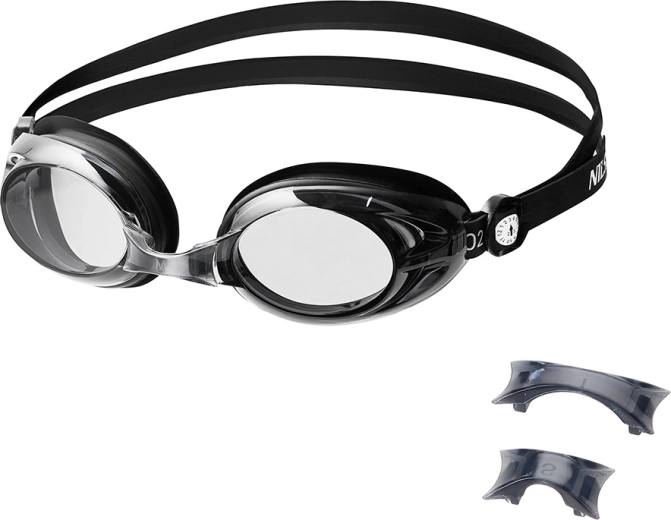 Ochelari de înot NILS Aqua negri cu Anti‑Fog și protecție UV