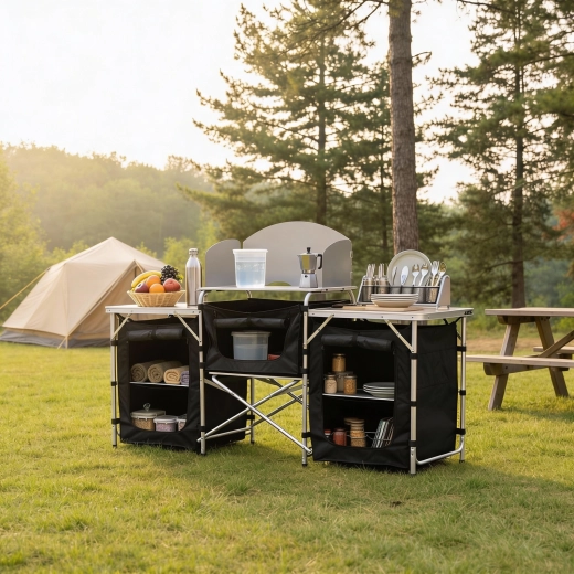 Spațiu organizat pentru gătit și depozitare