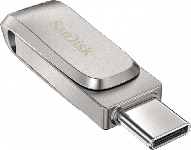 Sandisk ultra dual drive luxe 256 gb usb 3.1 type‑c/usb‑a unitate flash din metal