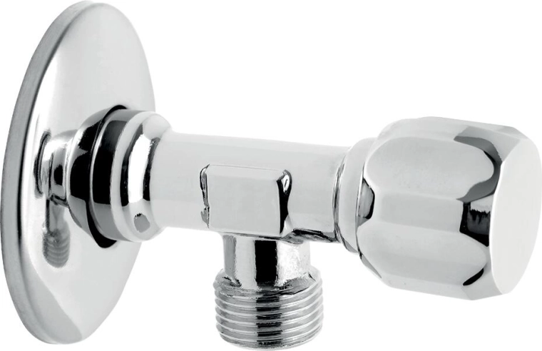 Robinet unghiular cu ax și rozetă 1/2" x 3/8"