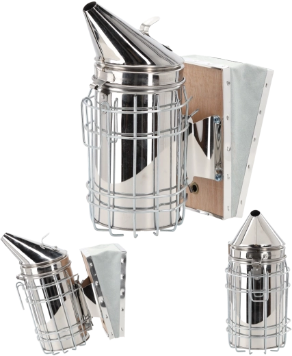 Afumător apicol din inox 28 cm cu burduf puternic