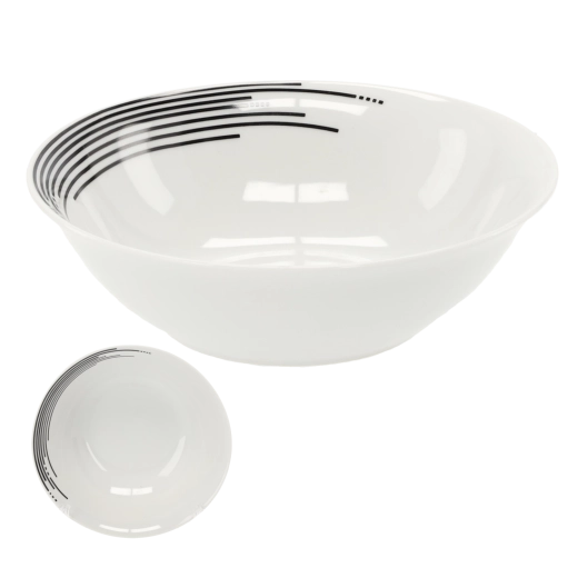 Bol ceramic rotund 18 cm – alb, set 12 buc.