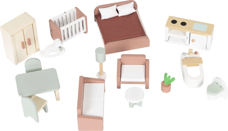 15 piese de mobilier în pachet – joacă imediat după despachetare
