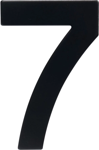 Număr casă 7, 95 mm, inox, negru mat