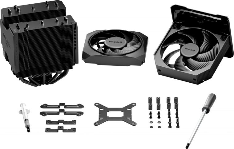 Două ventilatoare Silent Wings PWM și accesorii bogate