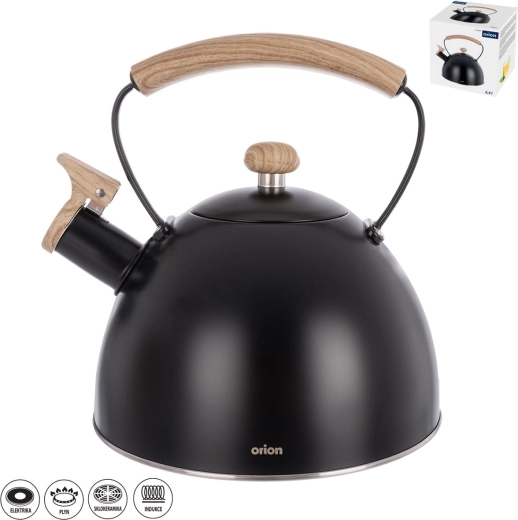 Ceainic din inox cu fluier Black 2,5 l
