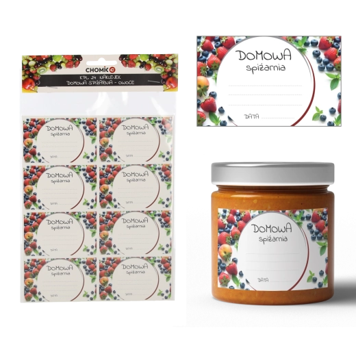 Set de 24 etichete autocolante pentru conserve – fructe