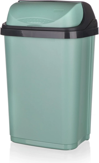 Coș de gunoi glisant 25 l plastic verde