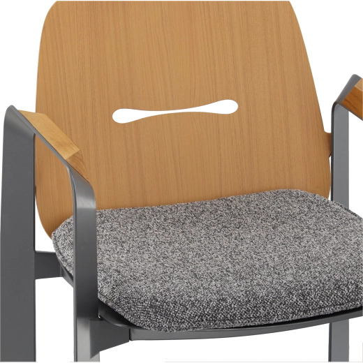 Cotiere din tec și spătar ergonomic