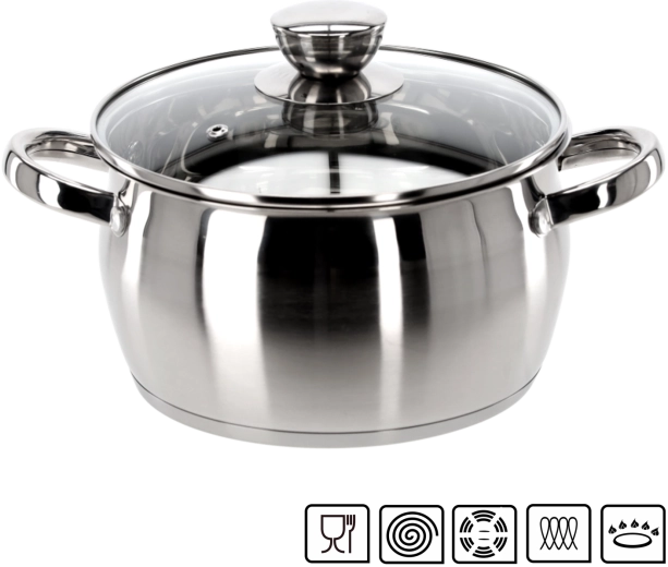 Oală din inox cu capac Belly 2,5 l 20 cm