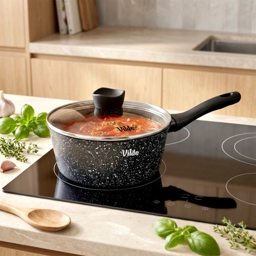 Compatibilă cu toate plitele și potrivită pentru mașina de spălat vase