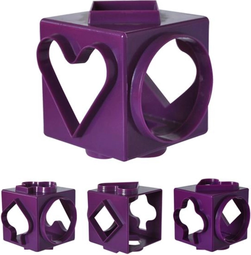 Forme de decupat din plastic pentru prăjituri TORO – cub 6‑în‑1