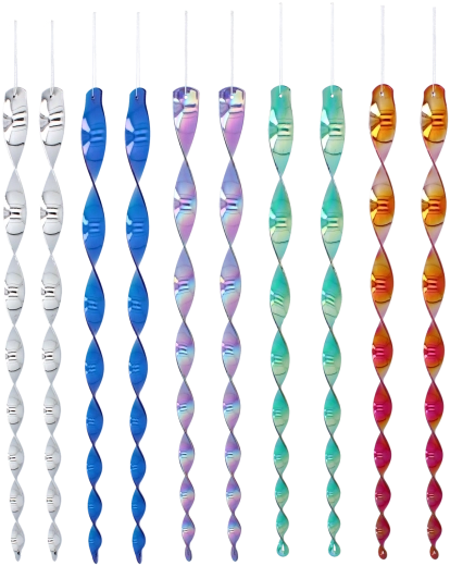 Set 10 spirale reflectorizante împotriva păsărilor 50 cm – mix de culori