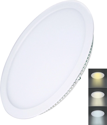 Panou LED mini Solight pentru tavan fals, CCT, rotund, 24 W, 1800 lm