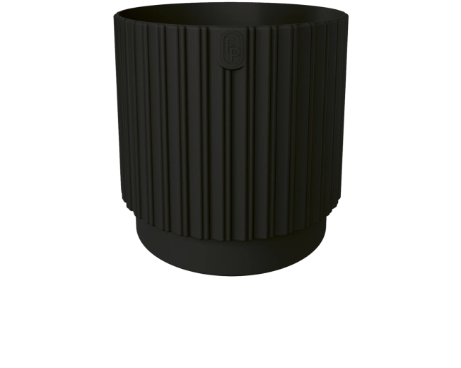 Ghiveci MIKA Cyli Petit ECO Recycled 14 cm – negru