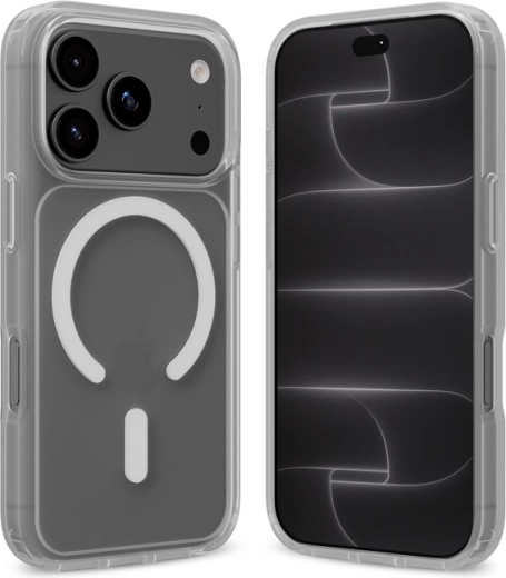 Husă Crong Hybrid Matte Magnetic MagSafe pentru iPhone 18 Pro Max / 17 Pro Max, albă