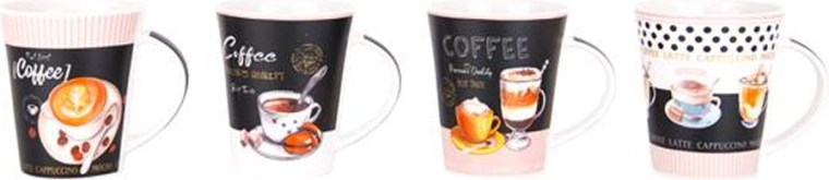 Cană ceramică pentru cafea 350 ml, diverse modele