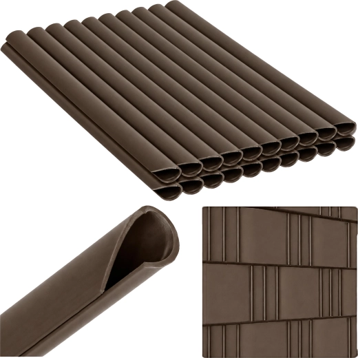 Clipsuri de montaj pentru bandă de gard, maro, 19 cm, 20 buc.