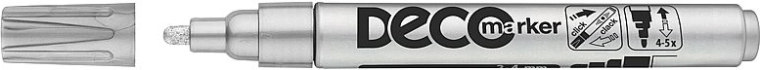 Marker ICO Deco argintiu 2–4 mm