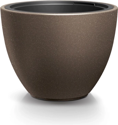 Ghiveci cu inserție HEOS Eco Wood 29,8 cm – cafea