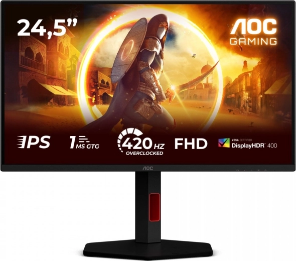 Aoc 25g4kur monitor de gaming ips 24,5" 420 hz cu pivot