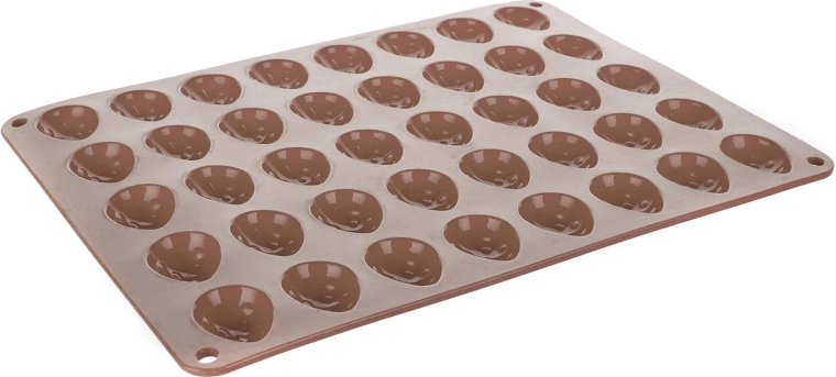 Formă din silicon pentru nuci, 40 bucăți, maro