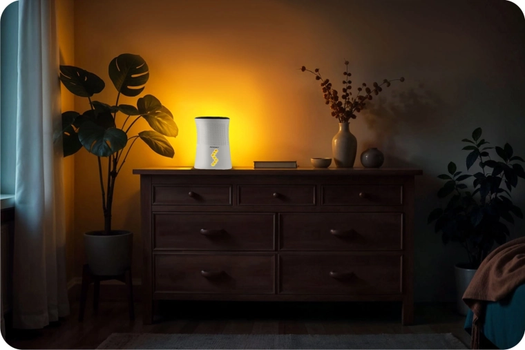 Funcționare silențioasă și iluminare LED stilată