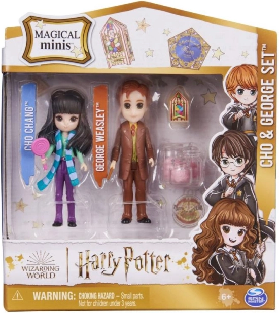 Figurine Harry Potter George și Cho cu accesorii