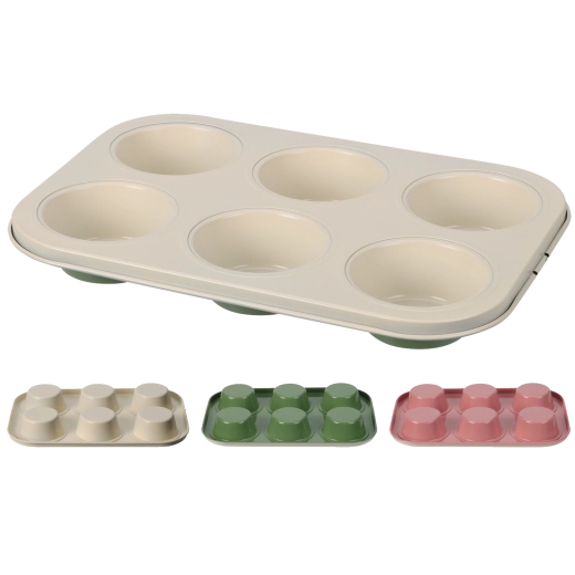 Tavă pentru brioșe LA CUCUNO 26 × 18 cm, oțel antiaderent, 12 bucăți