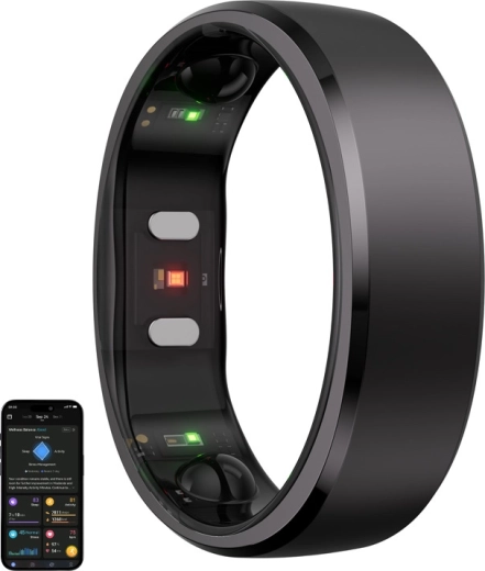 Inel inteligent RingConn Gen 2, mărimea 12, negru