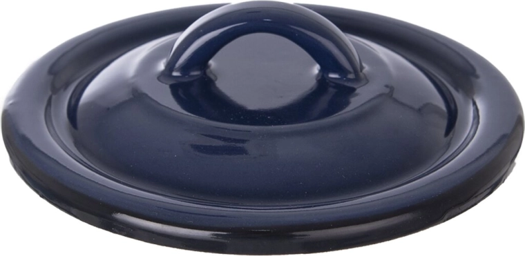 Capac emailat albastru-alb 16 cm