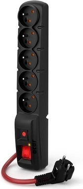 Prelungitor cu protecție la supratensiune Acar F5 Power 3 m, 16 A, negru