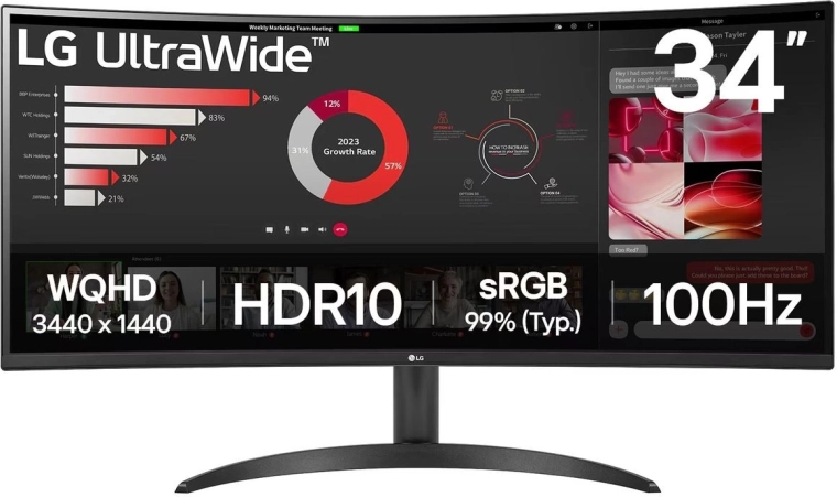 LG UltraWide 34" monitor VA curbat