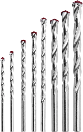 Set de burghie pentru construcții 3–10 mm, 8 piese
