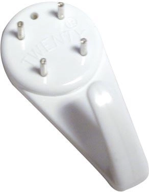 Cârlig TWENTY Maxi II alb, 3 buc