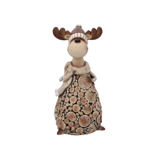 Figurină de Crăciun cu ren în picioare 28 cm